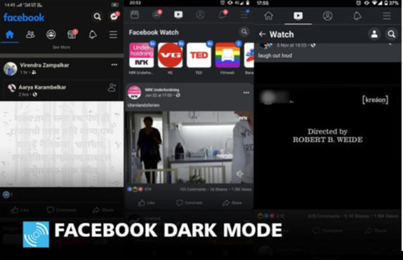 facebook karanlık mod kullanımı