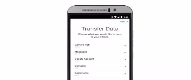 android'den iphone'a veri aktarımı – aktarılacak verileri seçin
