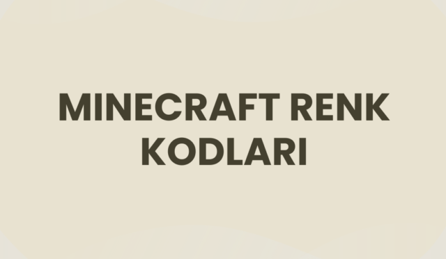 minecraft renk kodları