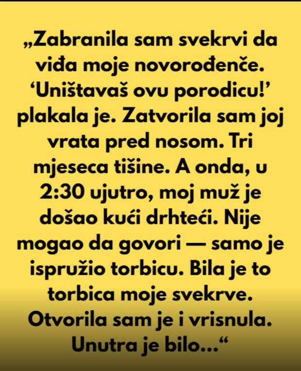 Kada su granice postale nužne: mlada majka zabranila svekrvi da viđa novorođenče - featured image Kada su granice postale nužne: mlada majka zabranila svekrvi da viđa novorođenče - featured image